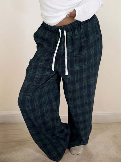 Checked Mid Rise Lounge Pants