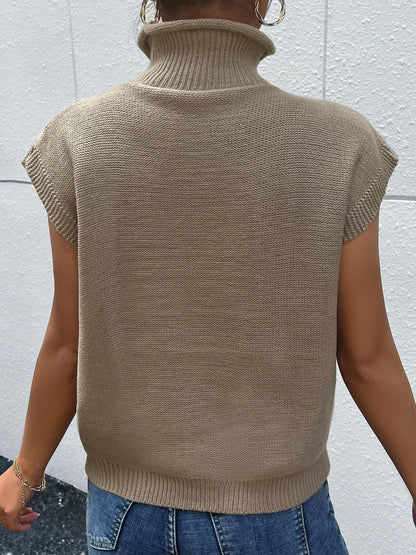Women's Brown Nowi Women Cable Knit Sweater Vest