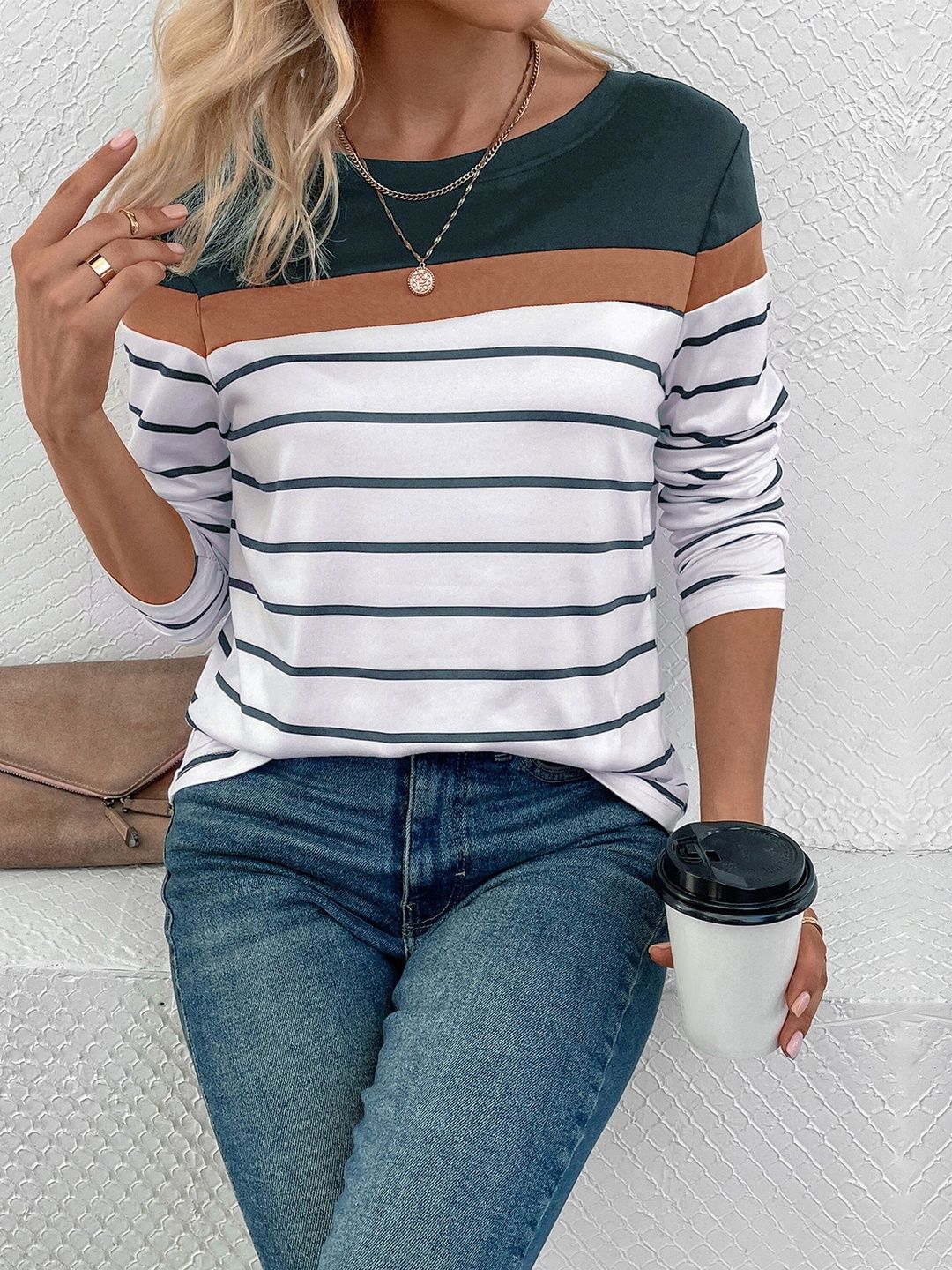 Women Colourblocked T-shirt