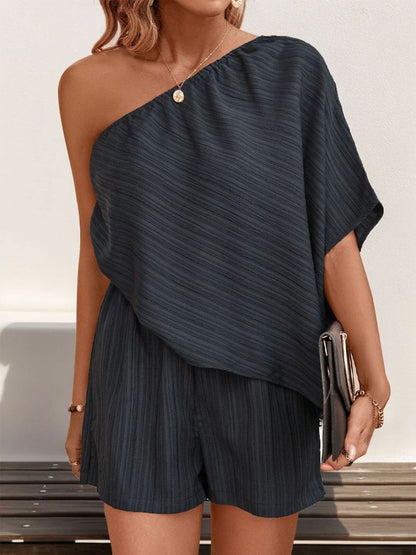 with Layered Jumpsuit in Black - Nowi Korean Fashion