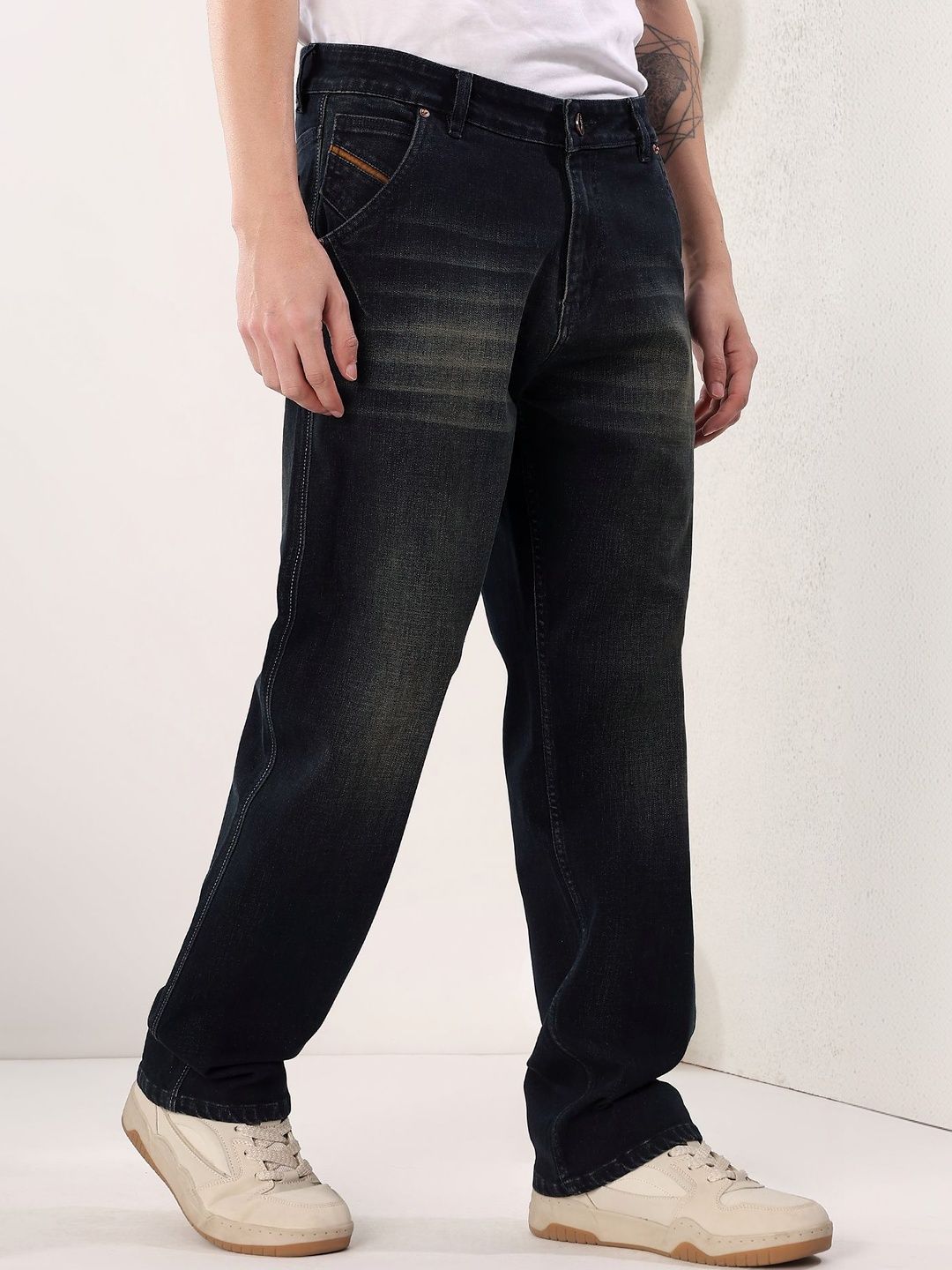 Men Regular Fit Mid-Rise Jeans