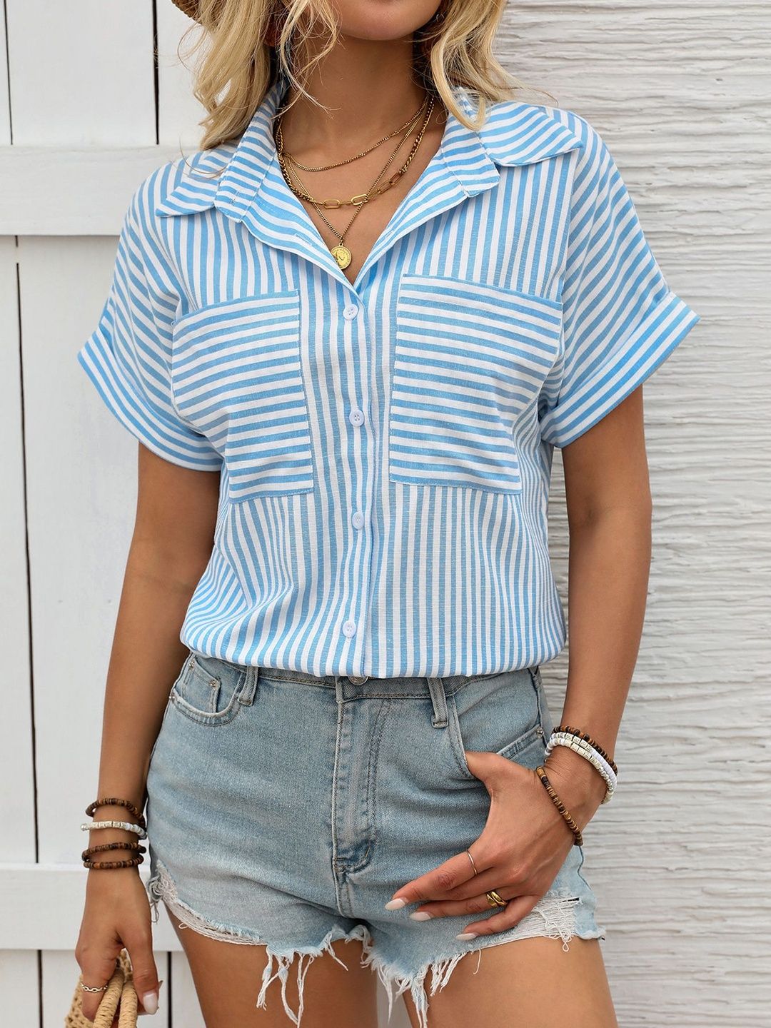 Women Striped Casual Shirt