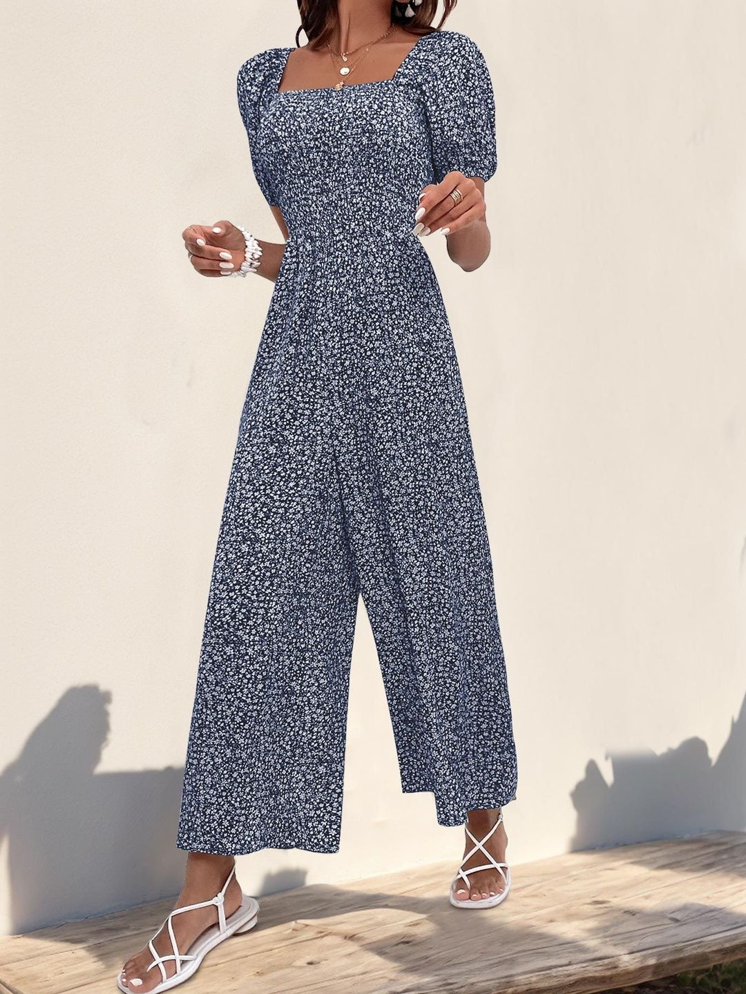 Printed Culotte Jumpsuit