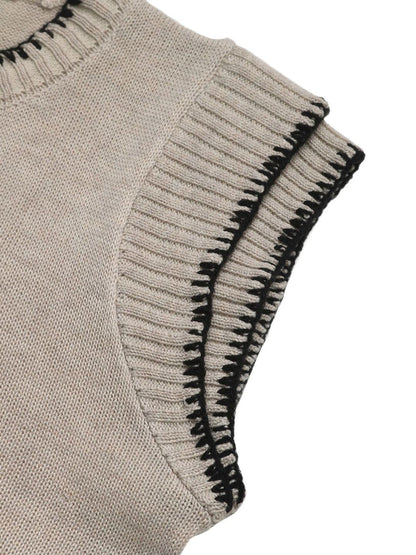 Women's Beige Solid Cotton Pullover Sweaters