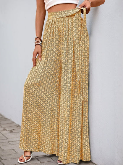 Women Printed High-Rise Non Iron Trousers
