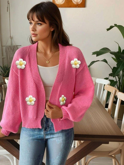 Women Cardigan with Applique Detail