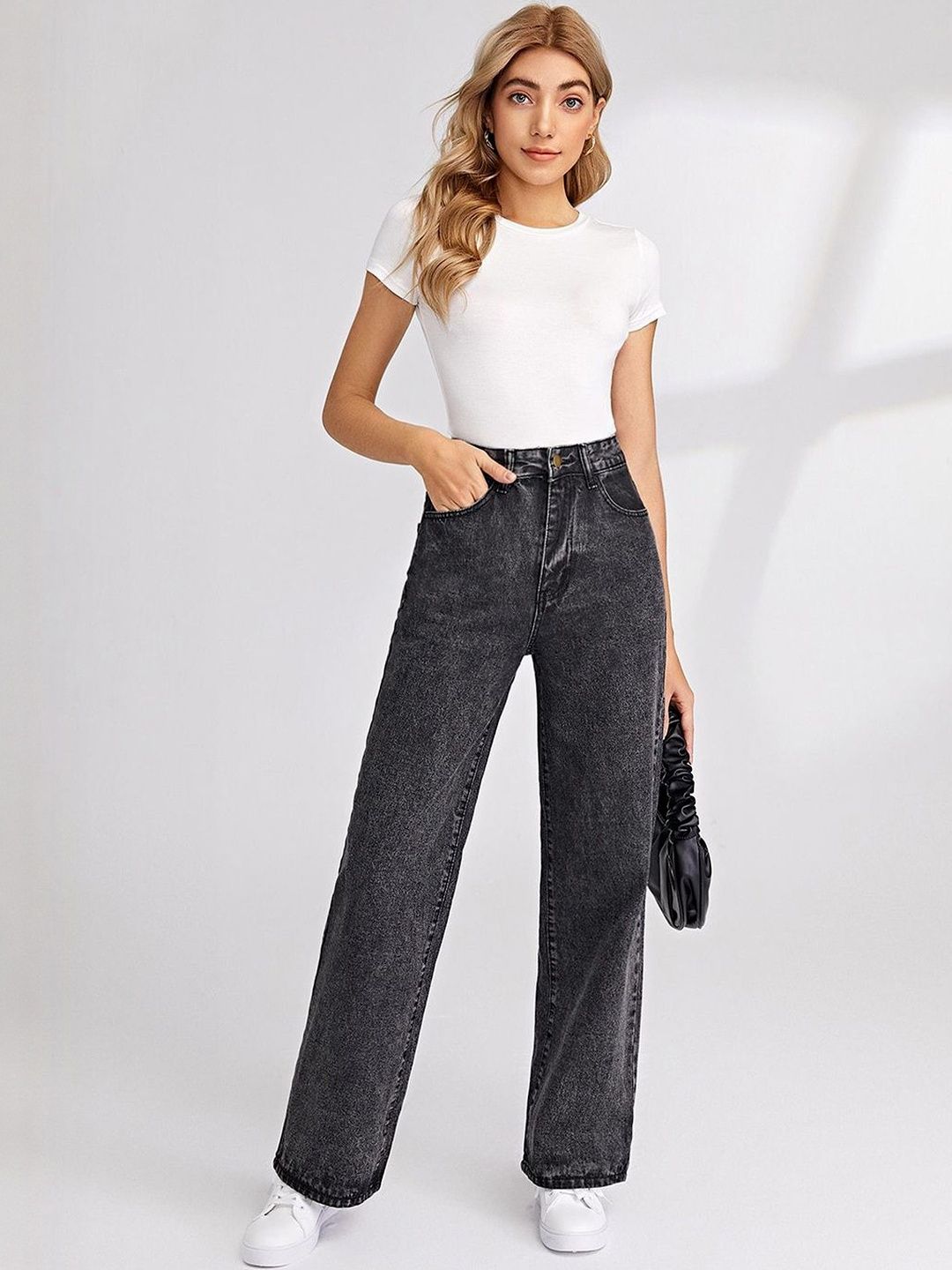 Women Pack Of 2 High-Ris Clean Look Stretchable Cotton Jeans