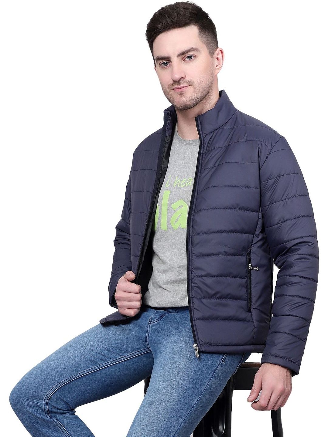 NOWI Stand Collar Lightweight Puffer Jacket