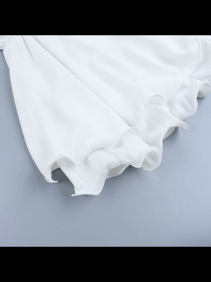 NOWI Ruffled Fit & Flare Mini Dress