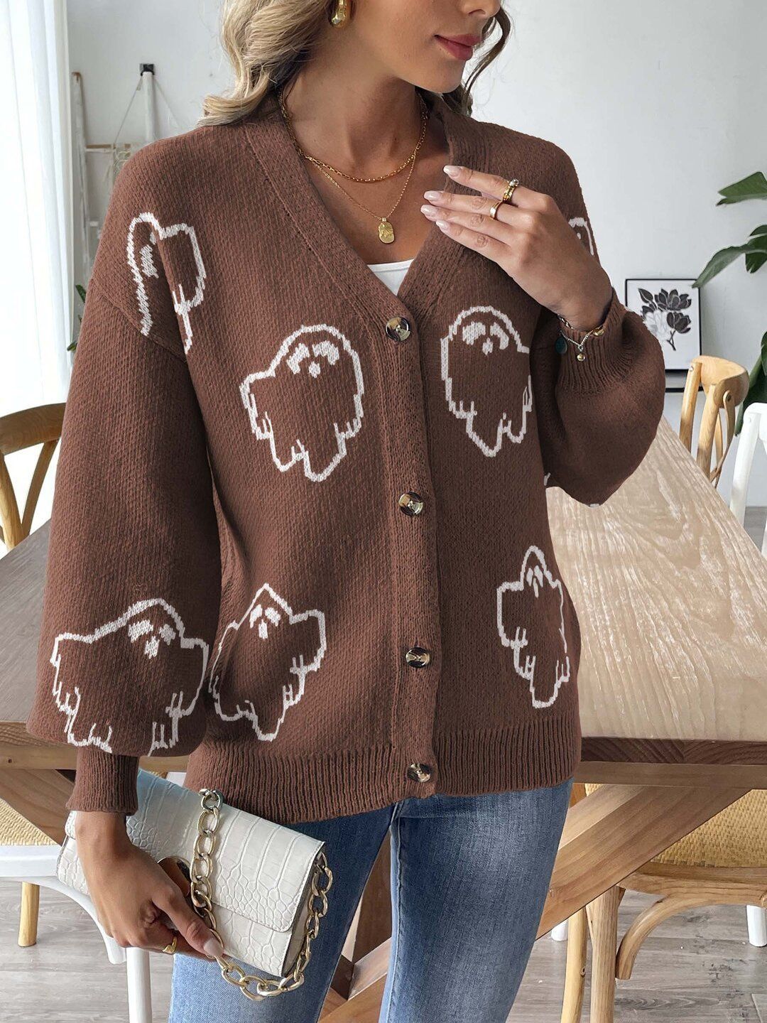 Women Printed Cardigan