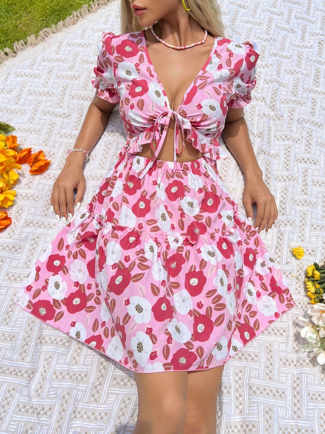 Floral Print Fit & Flare Dress