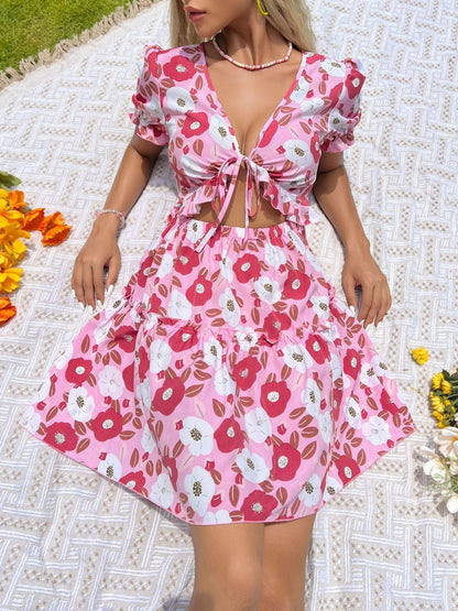 Floral Print Fit & Flare Dress