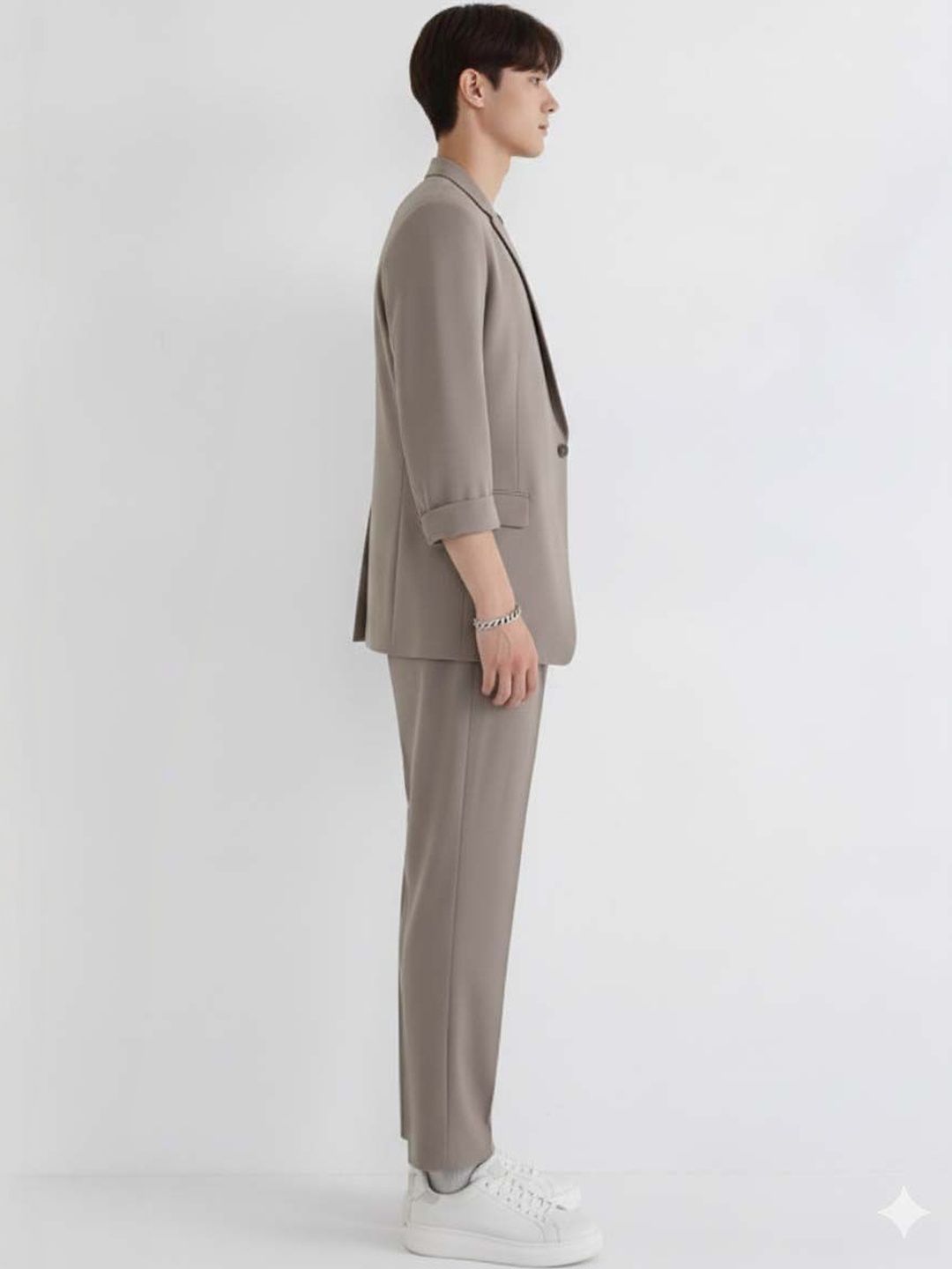 Solid Blazer with Trousers