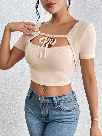 Sweetheart Neck Crop Top