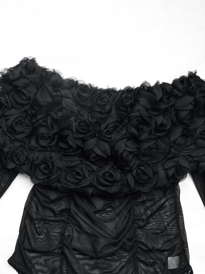 Embellished One Shoulder Bodysuit