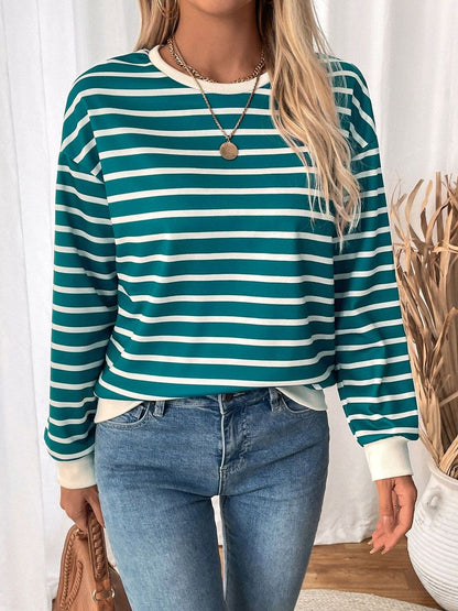 Women Striped Sweatshirt