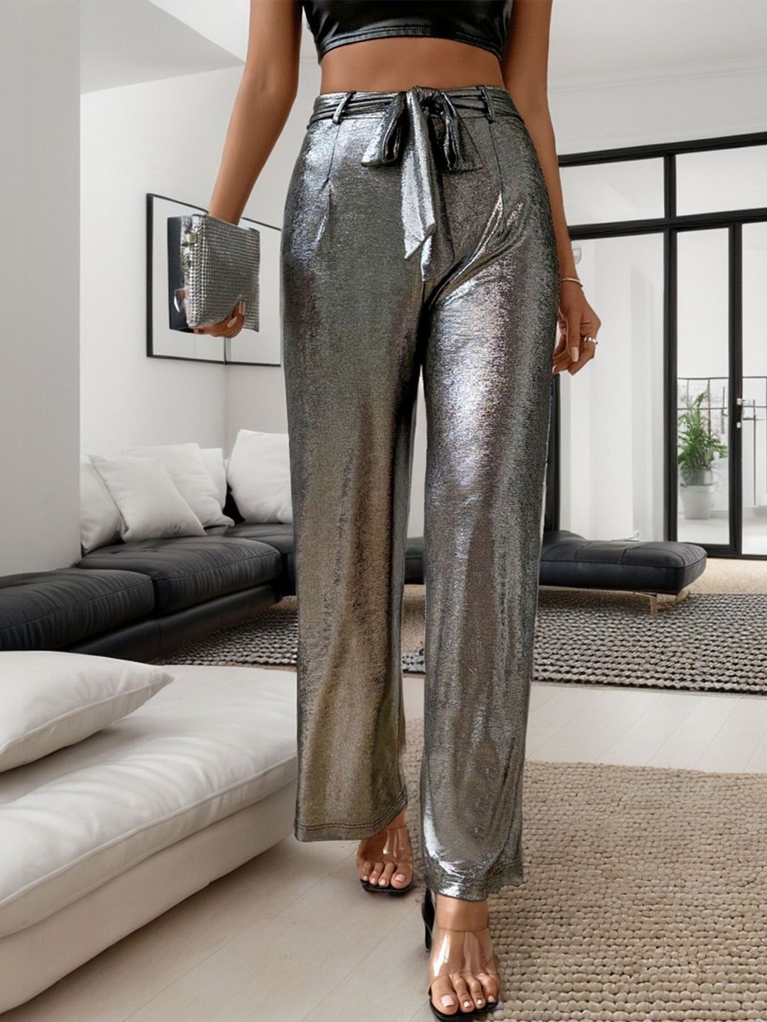 Women High-Rise Non Iron Trousers