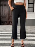 Embellished Non Iron Trousers in Black synthetic - Nowi Korean Fashion