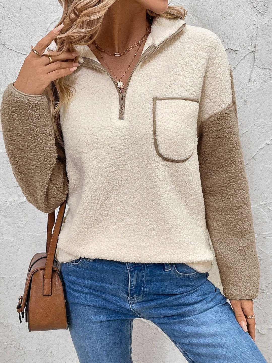 Women Colourblocked Sweatshirt