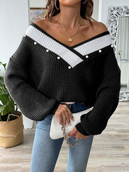 Women Ribbed Pullover