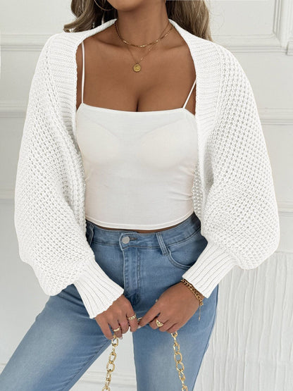 Ribbed Crop in White acrylic - Nowi Korean Fashion