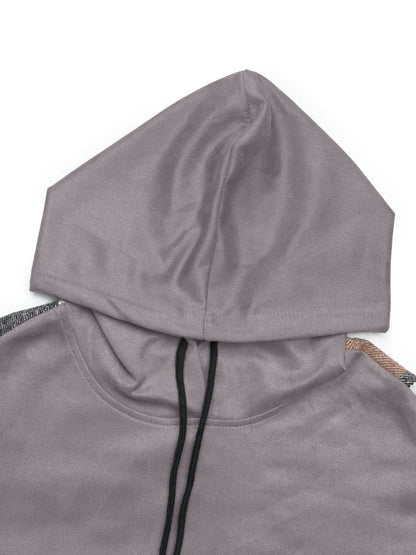 NOWI Women Colourblocked Hooded Sweatshirt