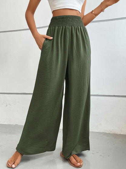 Women Loose Fit High-Rise Trousers