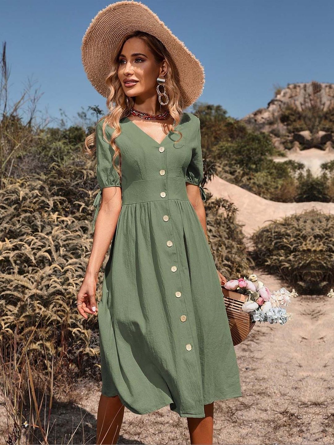 Fit & Flare Midi Dress
