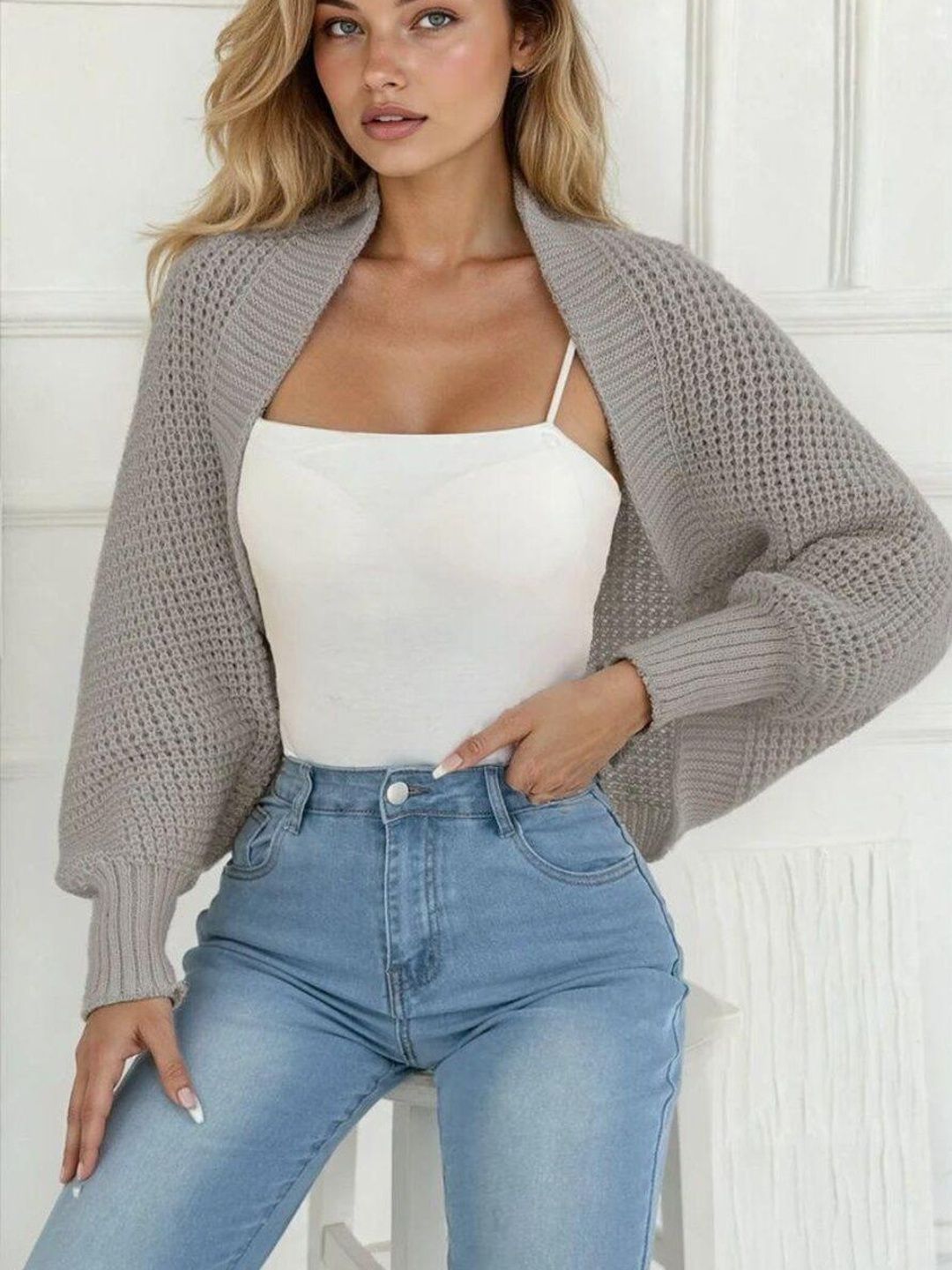 Women Boucle Crop