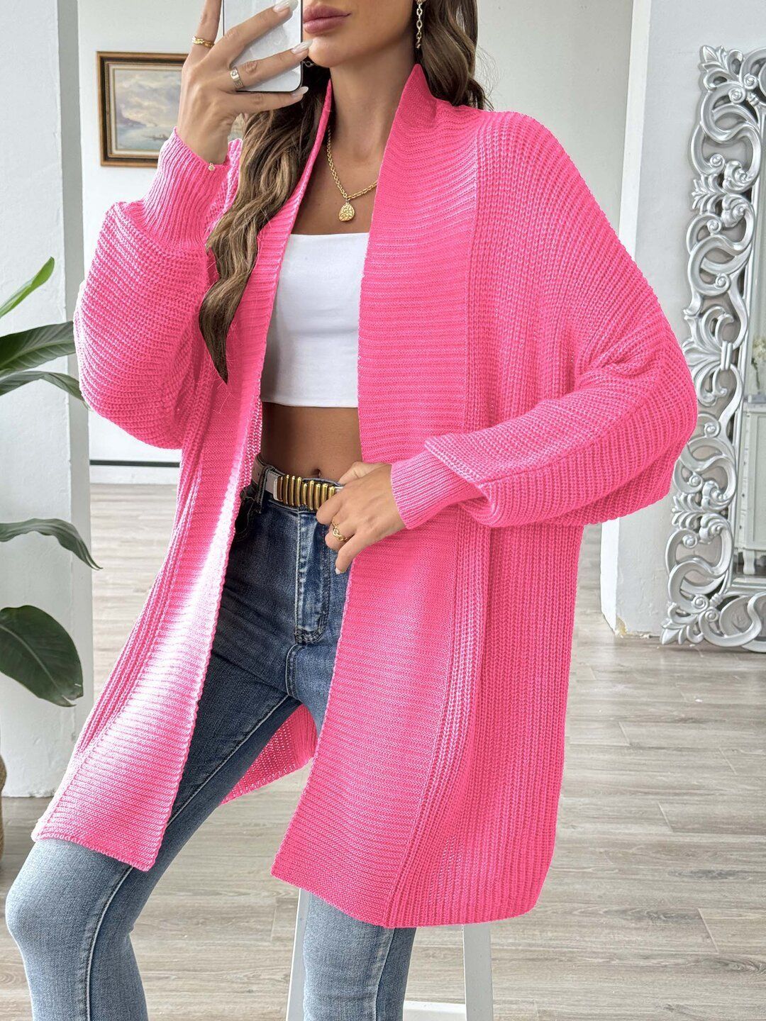Women Ribbed Cardigan