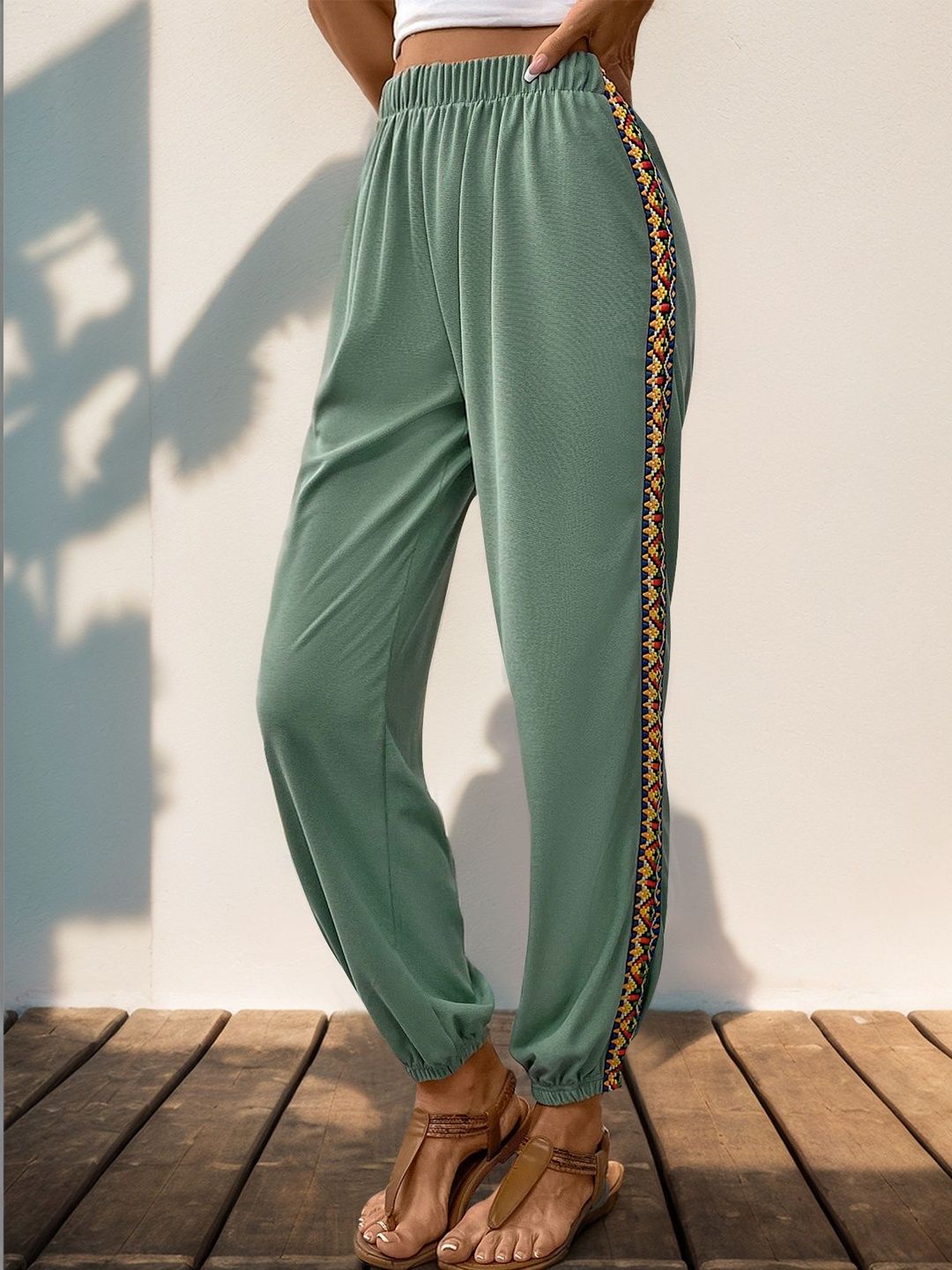 Women Textured Non Iron Trousers