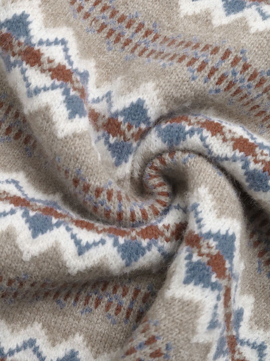 Women's Beige Printed Sweater Vest