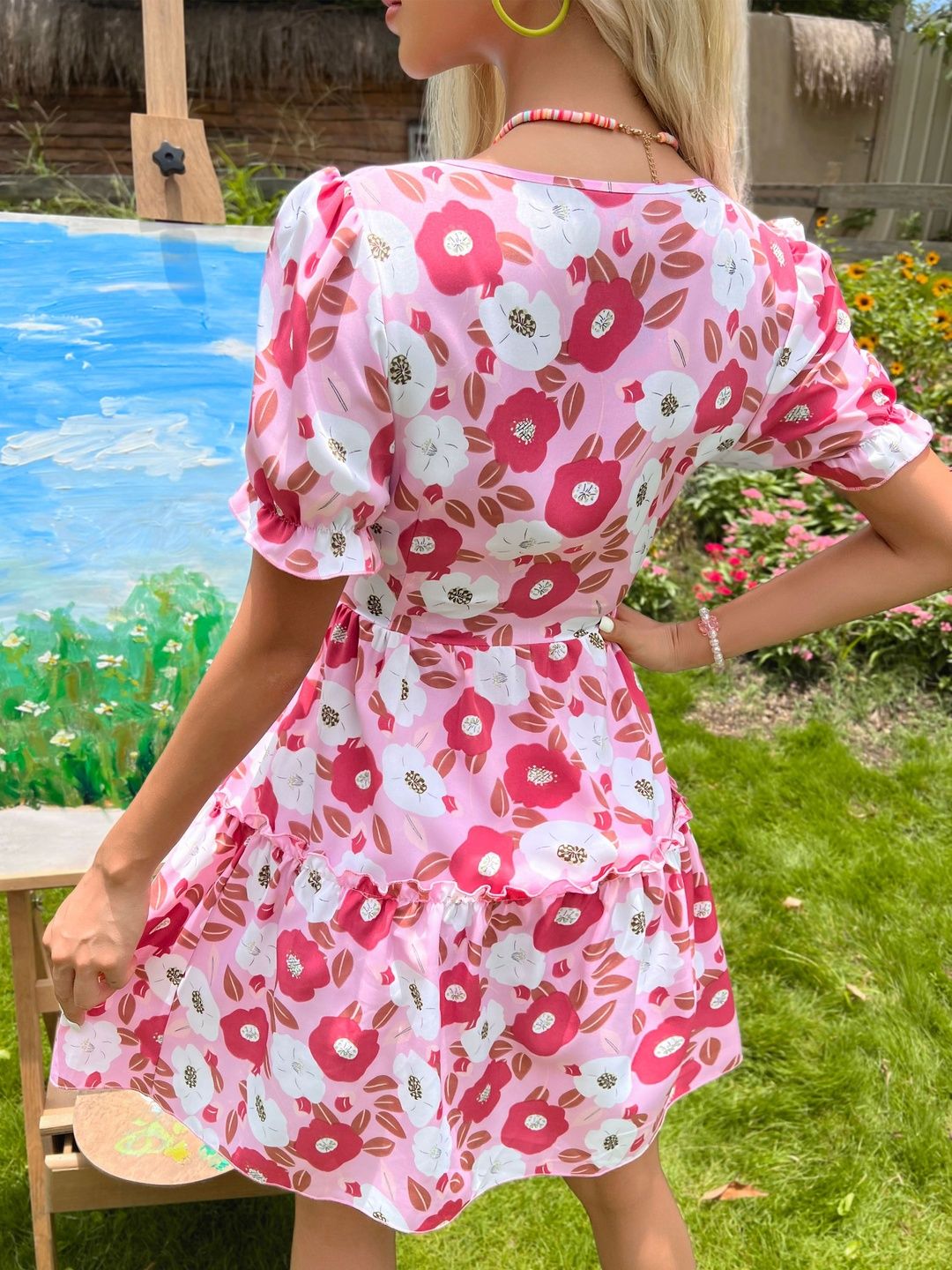 Floral Print Fit & Flare Dress