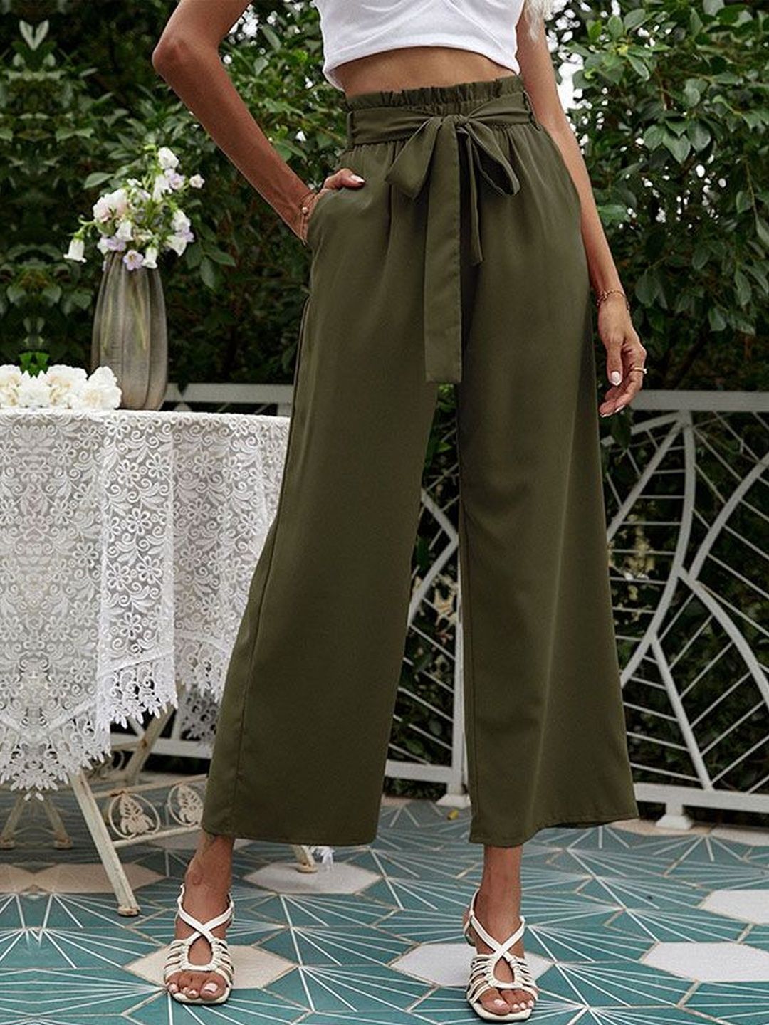 Women High-Rise Non Iron Trousers