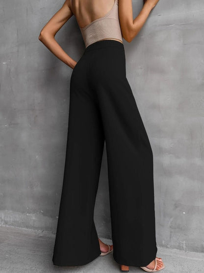 Women High-Rise Easy Wash Regular Fit Trousers