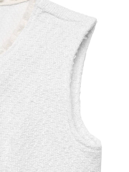 Women's White Sweater Vest