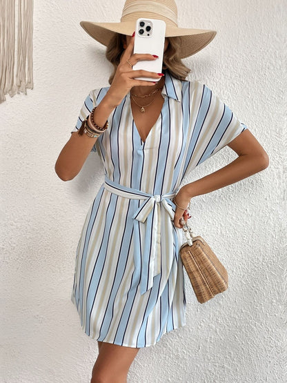 Striped Shirt Dress
