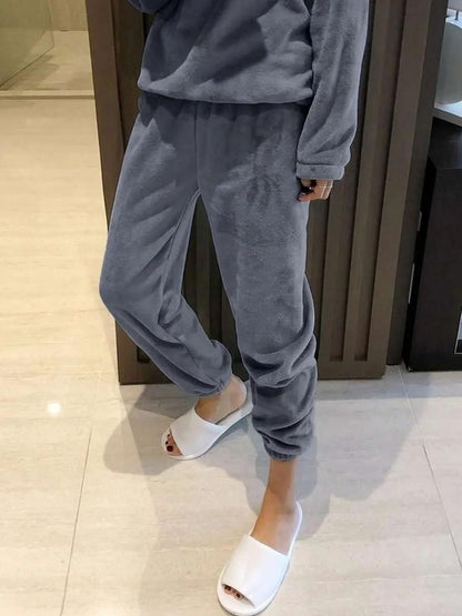 Round Neck Long Sleeves Night Suit