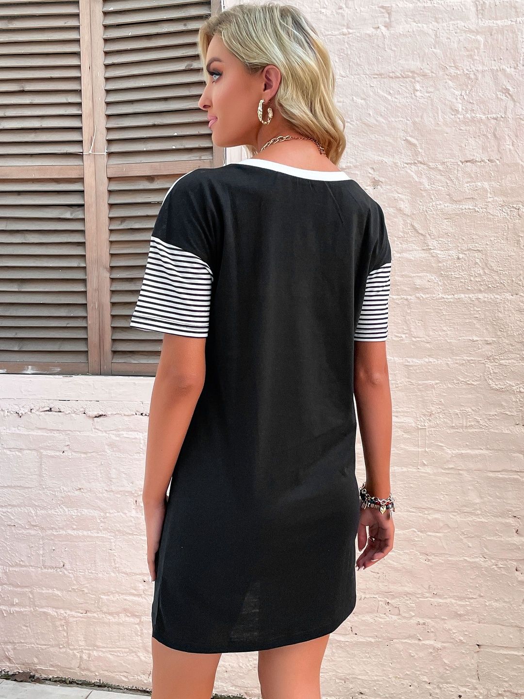 Colourblocked T-shirt Mini Dress