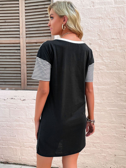 Colourblocked T-shirt Mini Dress