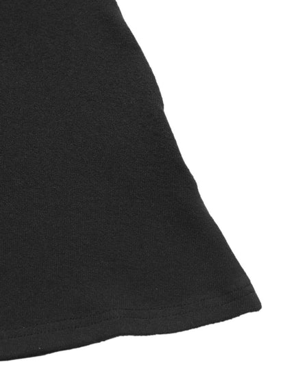 Women's Black A-Line Midi Dress Blend Printed