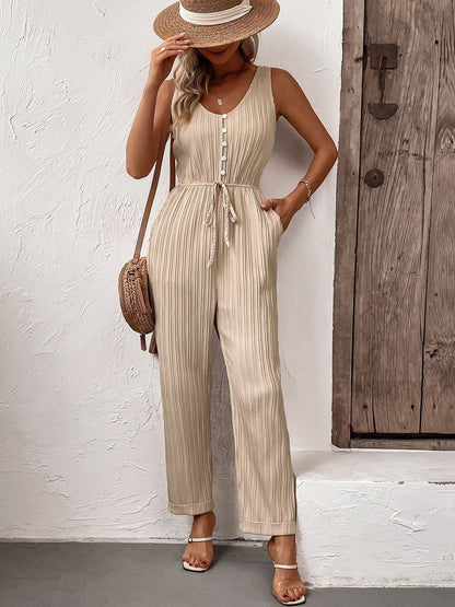 Striped Basic Jumpsuit