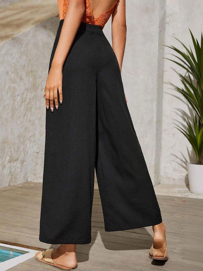 Women Flared High-Rise Trousers