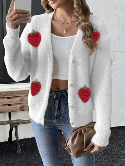 Women Embroidered Cardigan with Embroidered Detail