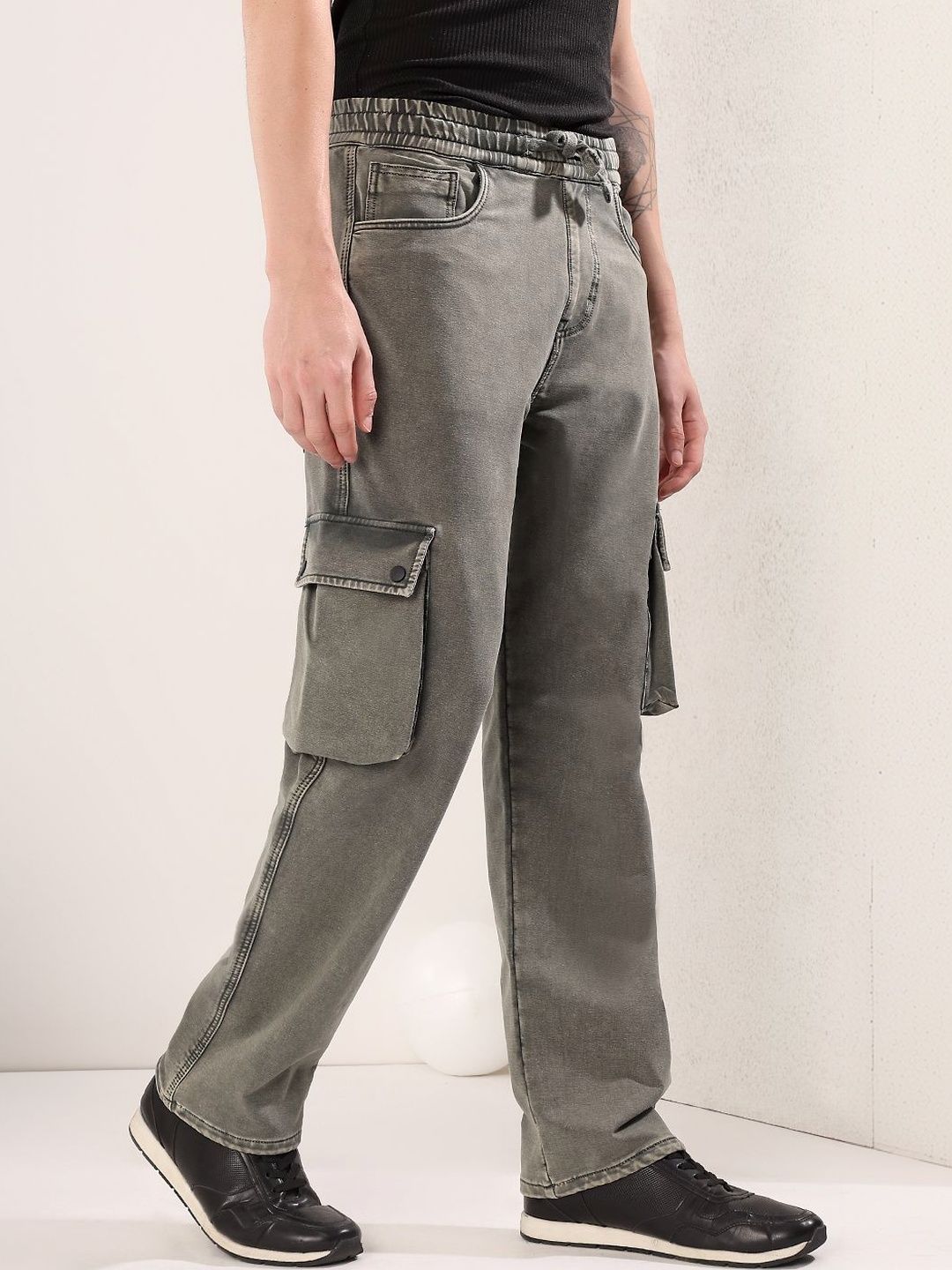 Men Jogger Mid-Rise Light Fade Stretchable Jeans