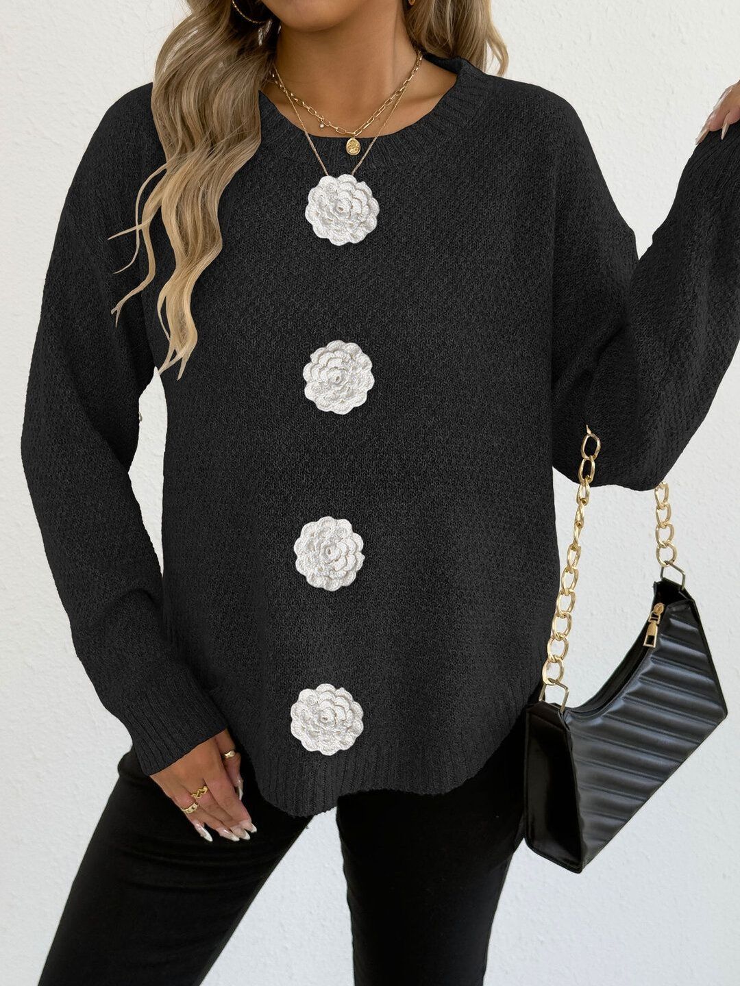 Women Pullover with Applique Detail