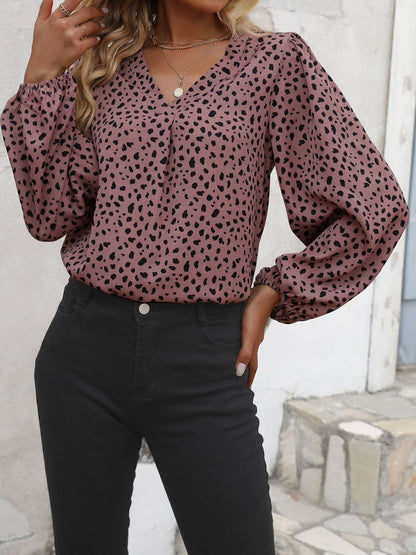 Women's Grey Nowi Animal Print Top