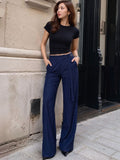 Women Striped Relaxed High-Rise Pleated Trousers