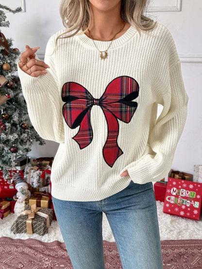Embroidered Ribbed Pullover - Nowi Korean Fashion