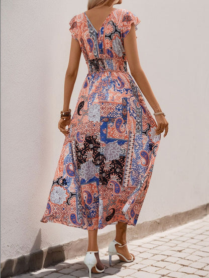 Print A-Line Midi Dress